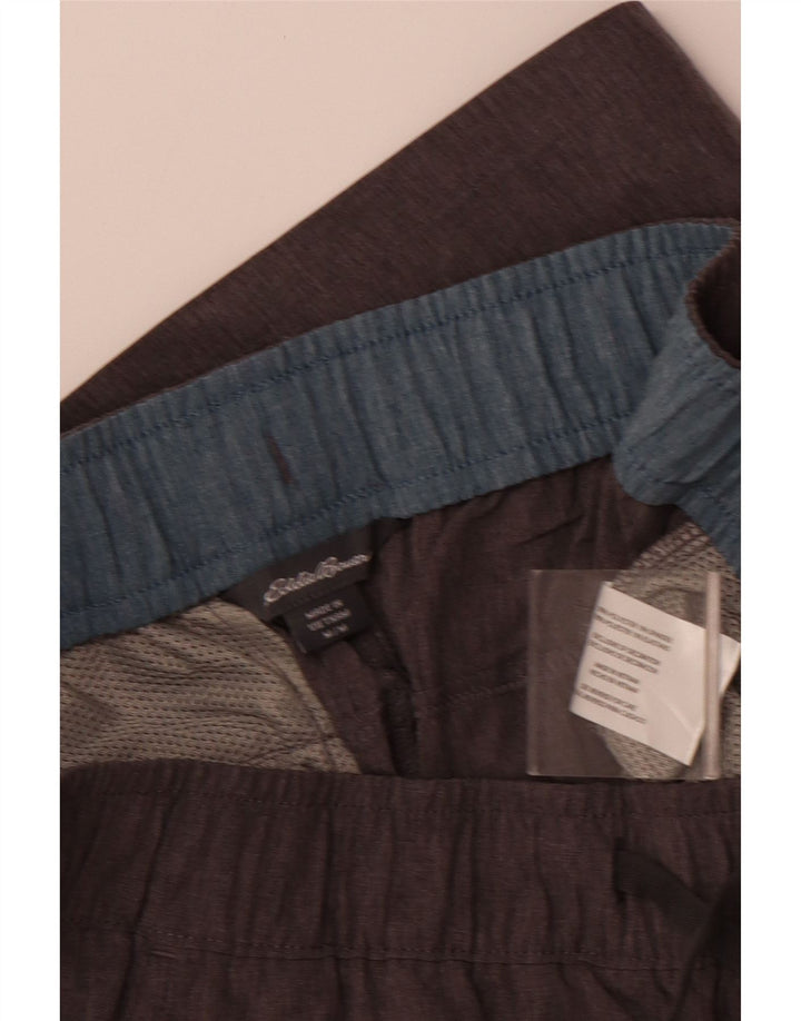 EDDIE BAUER Short de Sport Homme Gris Moyen Polyester