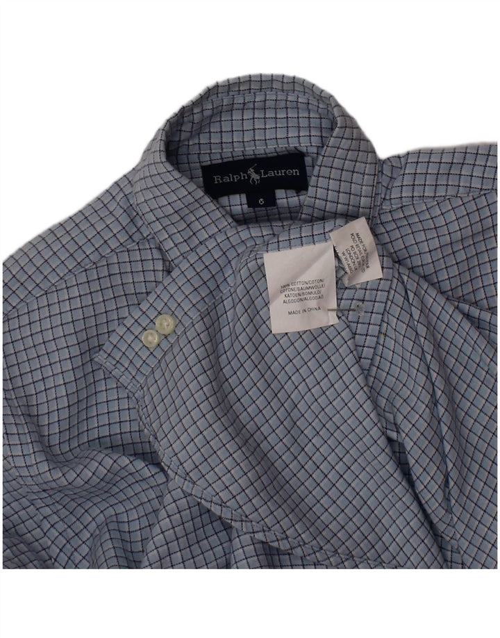 Chemise Ralph Lauren pour garçon 5-6 ans en coton vichy bleu