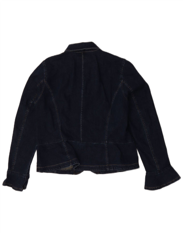 Ralph Lauren Veste en jean pour femme US 14 XL Bleu marine en coton