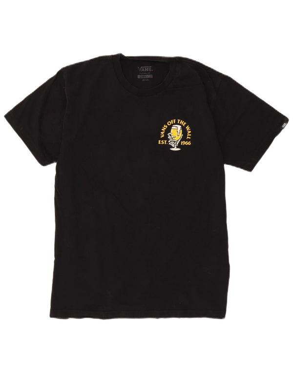 Vans T-shirt graphique coupe classique pour hommes, petit coton noir