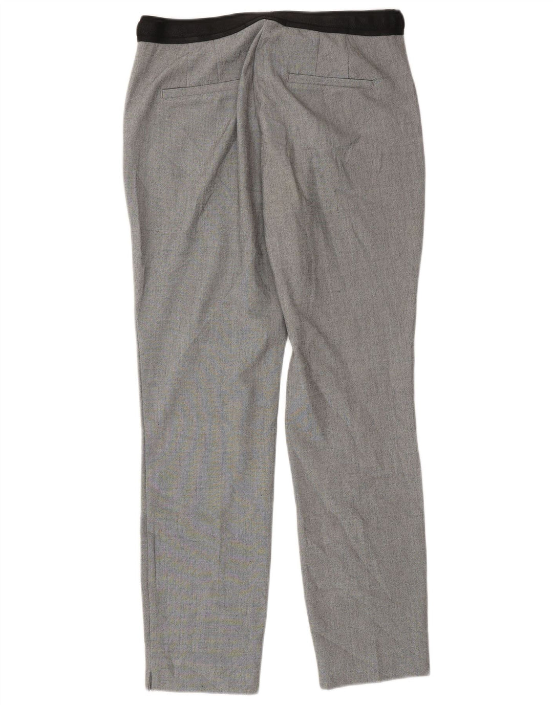Zara Pantalon Chino Fuselé Femme Moyen W30 L28 Gris Carreaux Polyester