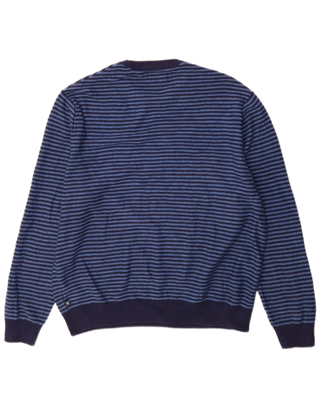 Chaps Pull col rond homme XL coton rayé bleu