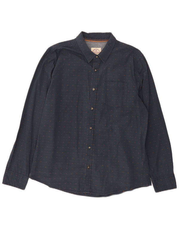 Chemise Regular Fit Homme Fat Face XL Coton Taché Bleu Marine