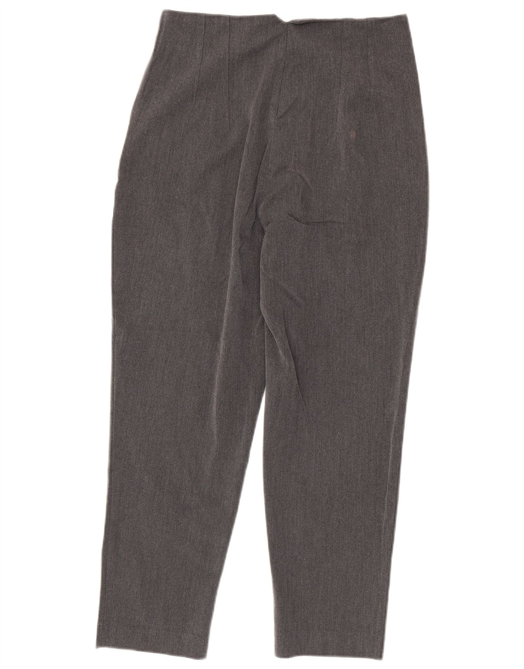 Zara Pantalon de costume court taille haute pour femme Medium W28 L25 Gris Polyester