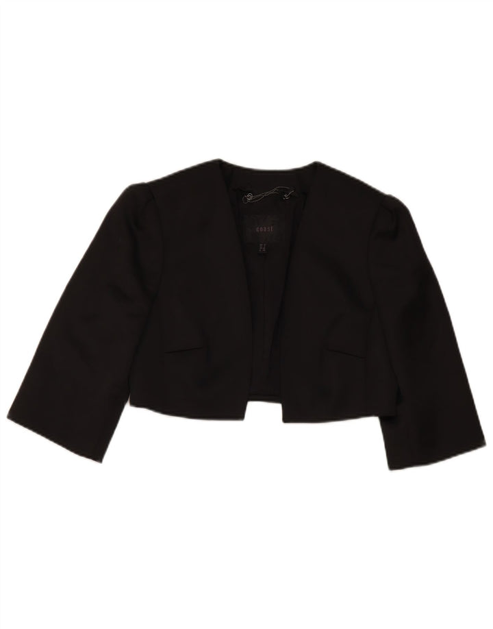 Coast Veste boléro à manches 3/4 pour femme UK 8 Small Noir Polyester