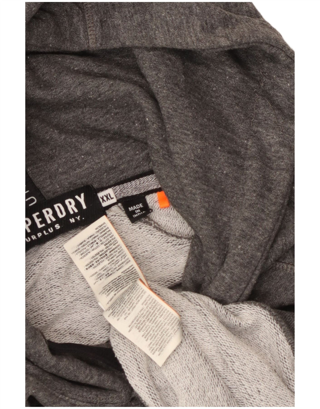 Superdry Pull à capuche graphique pour homme 2XL Gris Polyester