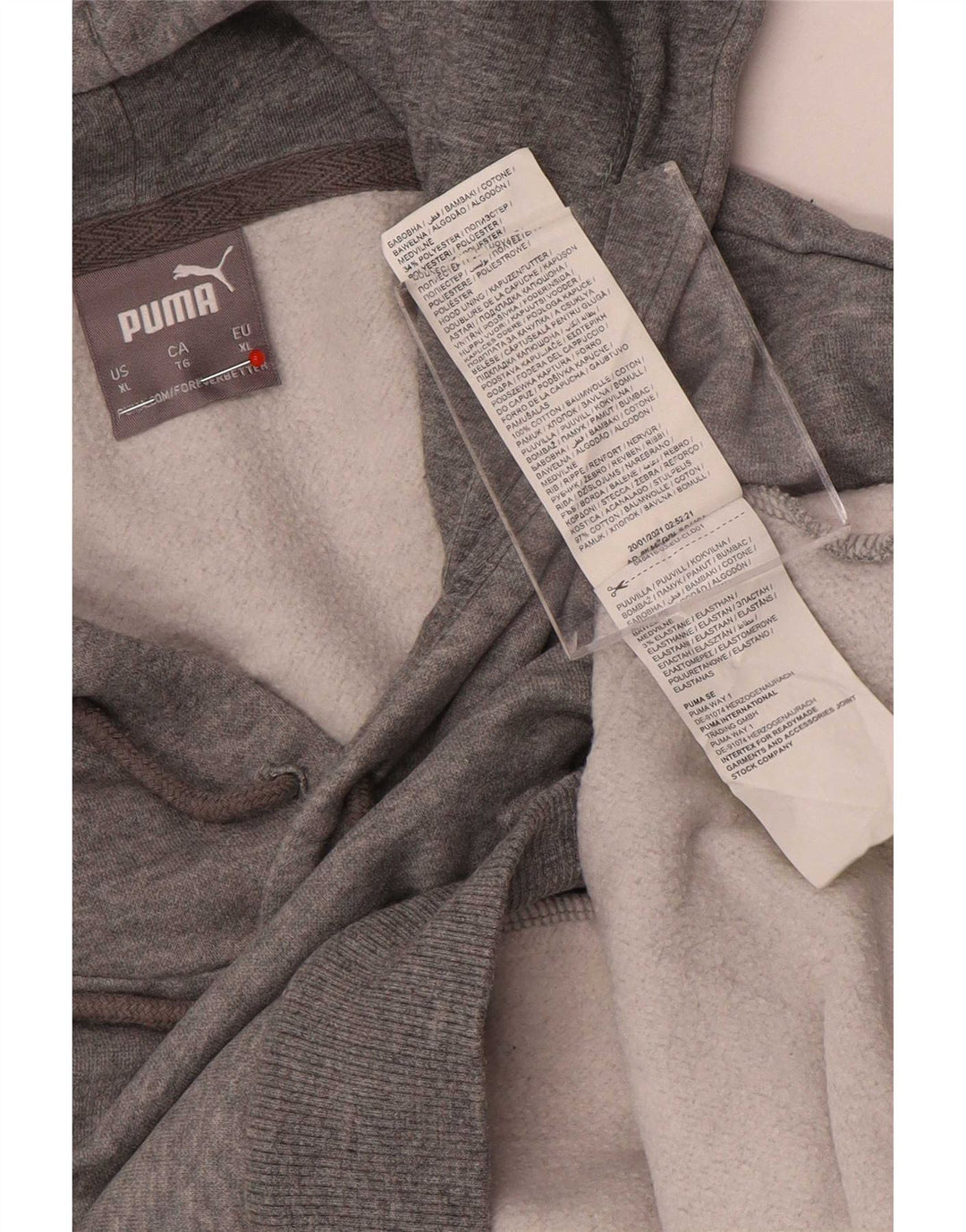 Puma Sweat à capuche Regular Fit pour homme XL Gris Polyester
