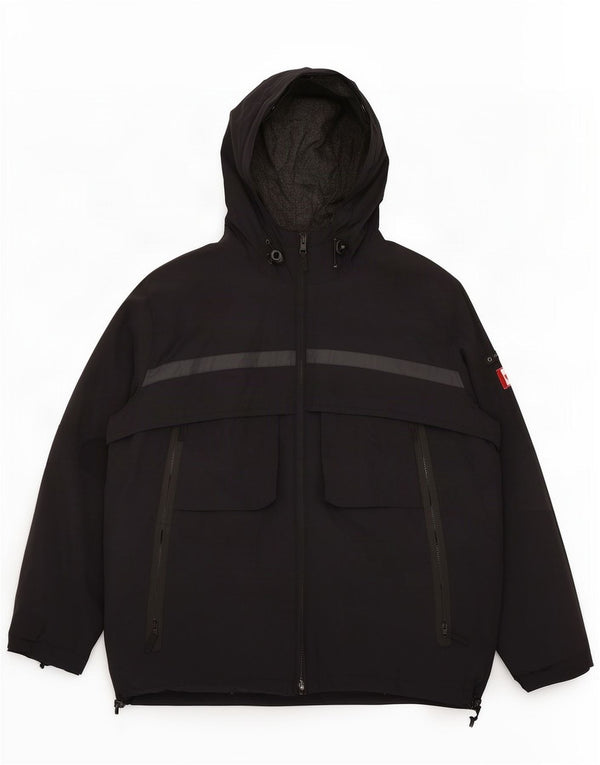 Canadiens Veste matelassée à capuche pour homme UK 42 XL Noir Colourblock