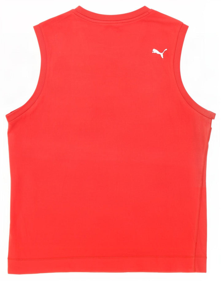 Puma Débardeur Graphic Homme Rouge Large Colorblock