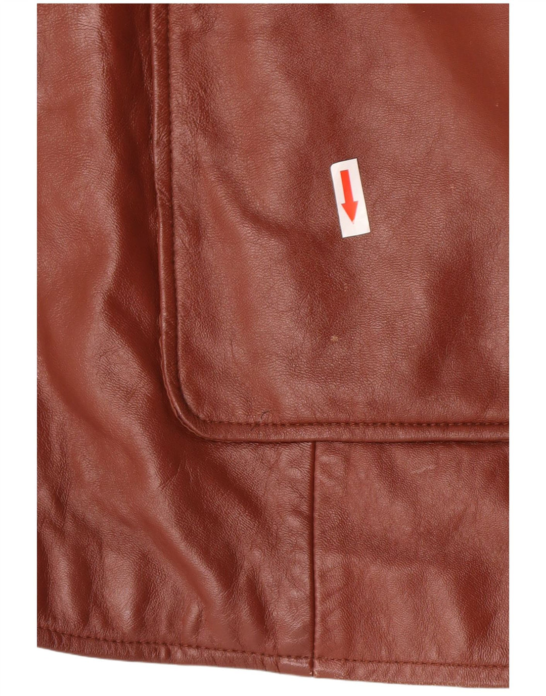 Classics Veste blazer en cuir à 3 boutons pour femme UK 26 5XL Cuir marron