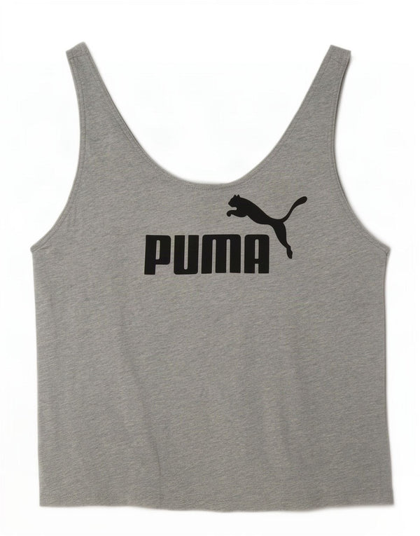 Puma Débardeur graphique pour femme UK 10 Small Gris moucheté