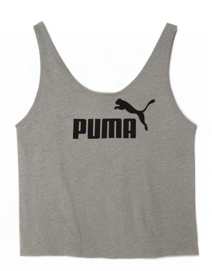 Puma Débardeur graphique pour femme UK 10 Small Gris moucheté
