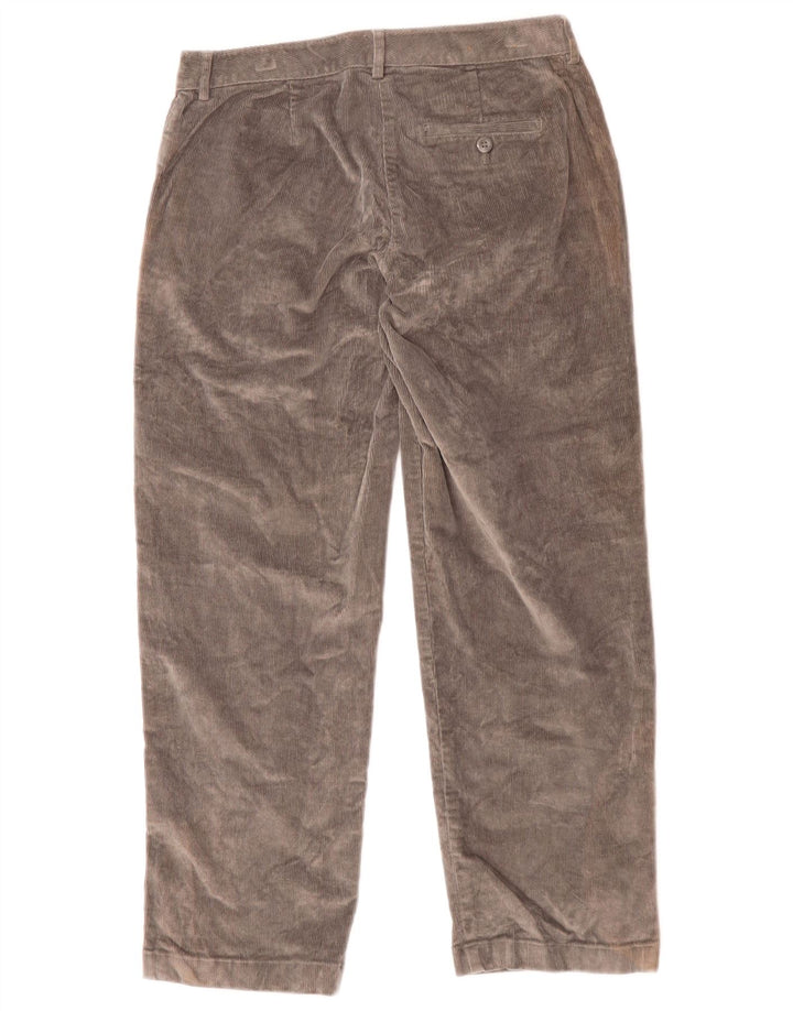 L.L.Bean Pantalon en velours côtelé pour femme US 4 Small W27 L27 Gris Coton