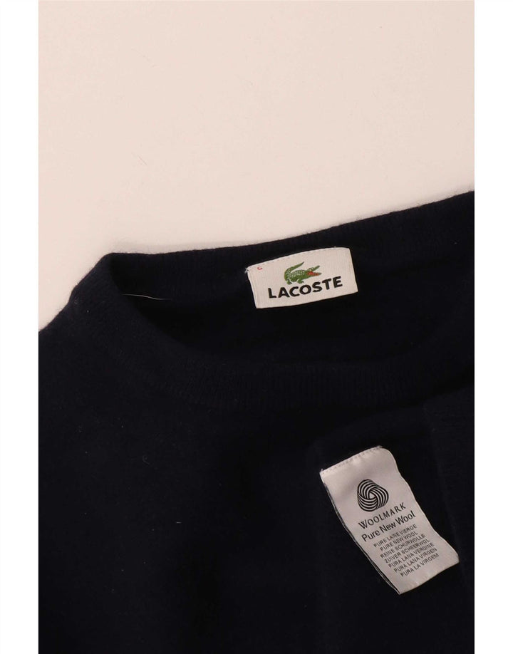 Lacoste Pull col rond garçon 7-8 ans Bleu marine Laine vierge