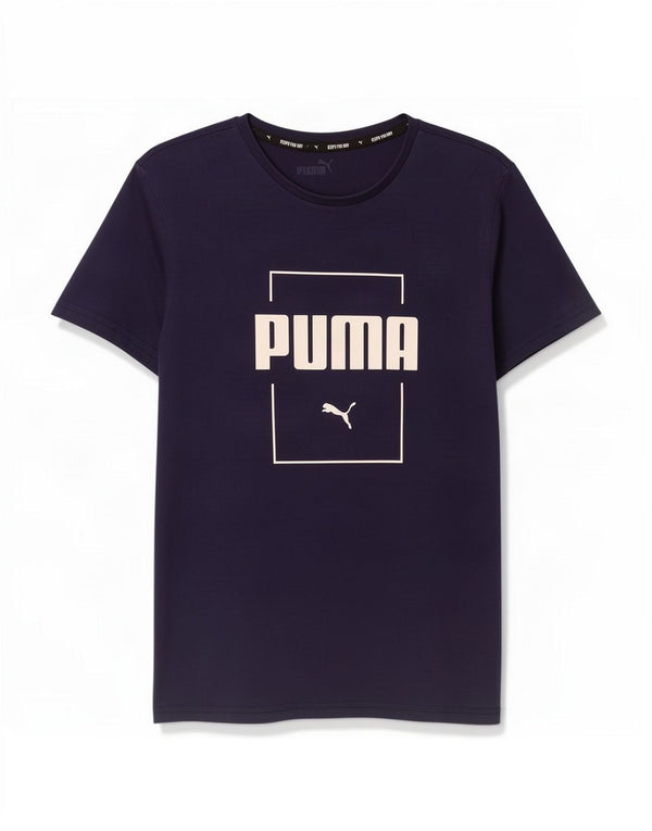 Puma T-Shirt Graphique Garçon 15-16 ans Bleu Marine Coton