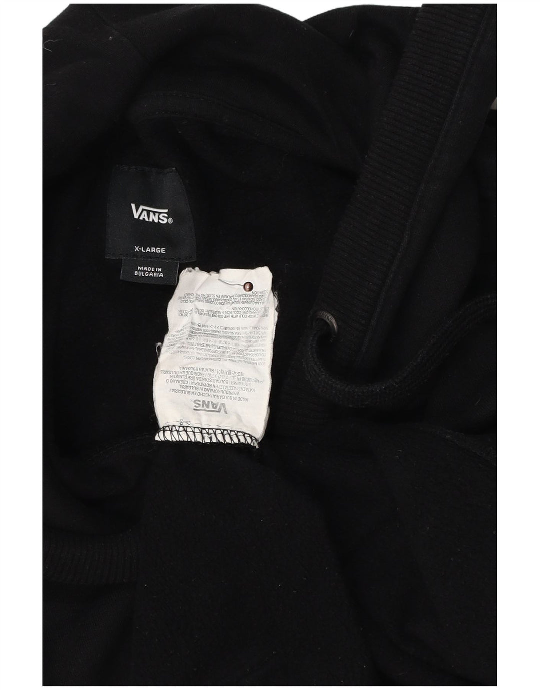 VANS Pull à capuche graphique pour homme XL en coton noir