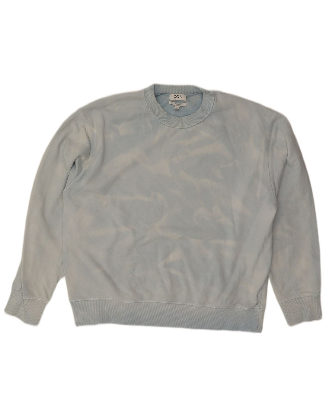 Cos Sweat-shirt coupe décontractée pour homme XL en coton bleu tie-dye