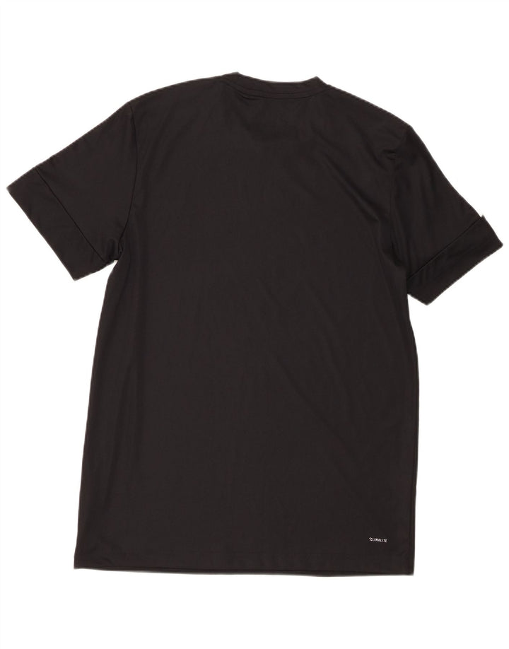 Adidas Hommes Climalite Graphic T-Shirt Top Noir Moyen Polyester