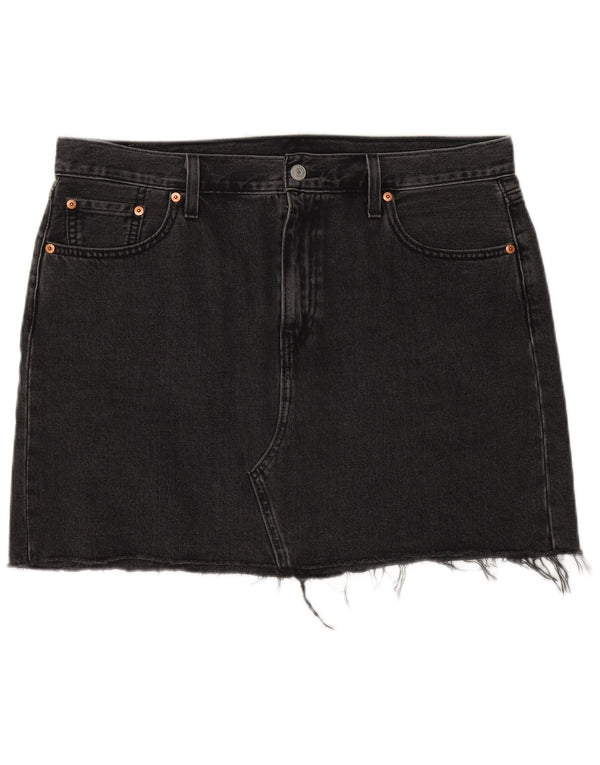 Levi's Jupe en jean taille basse W32 Large Noir Coton Femme