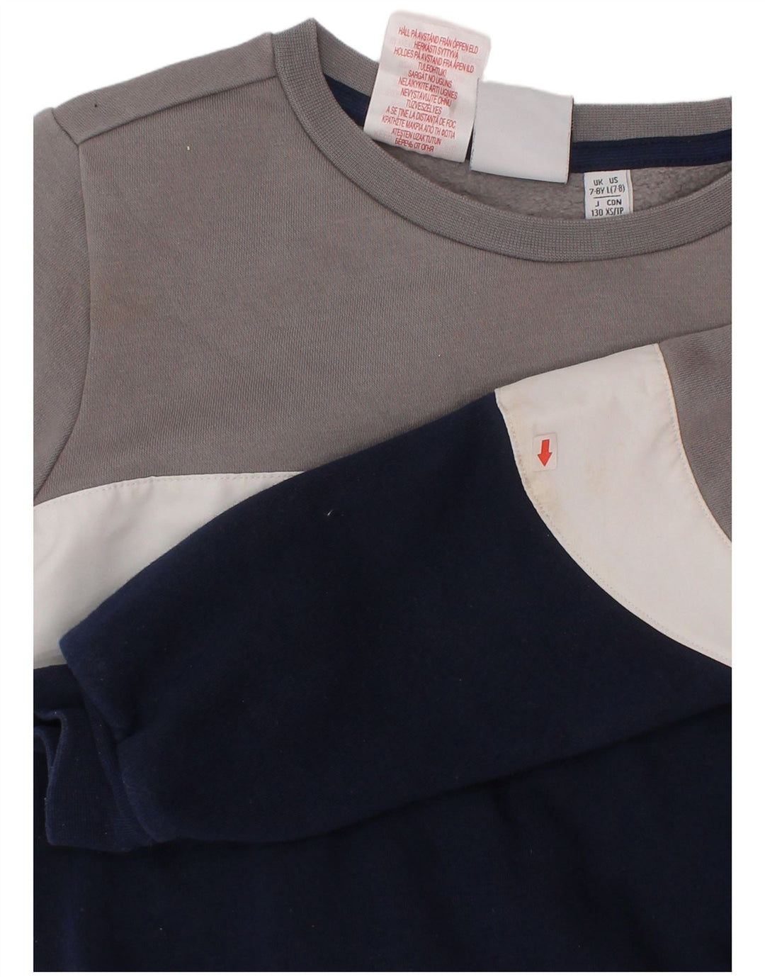 Adidas Sweat-shirt graphique pour garçon 7-8 ans Bleu marine Colourblock