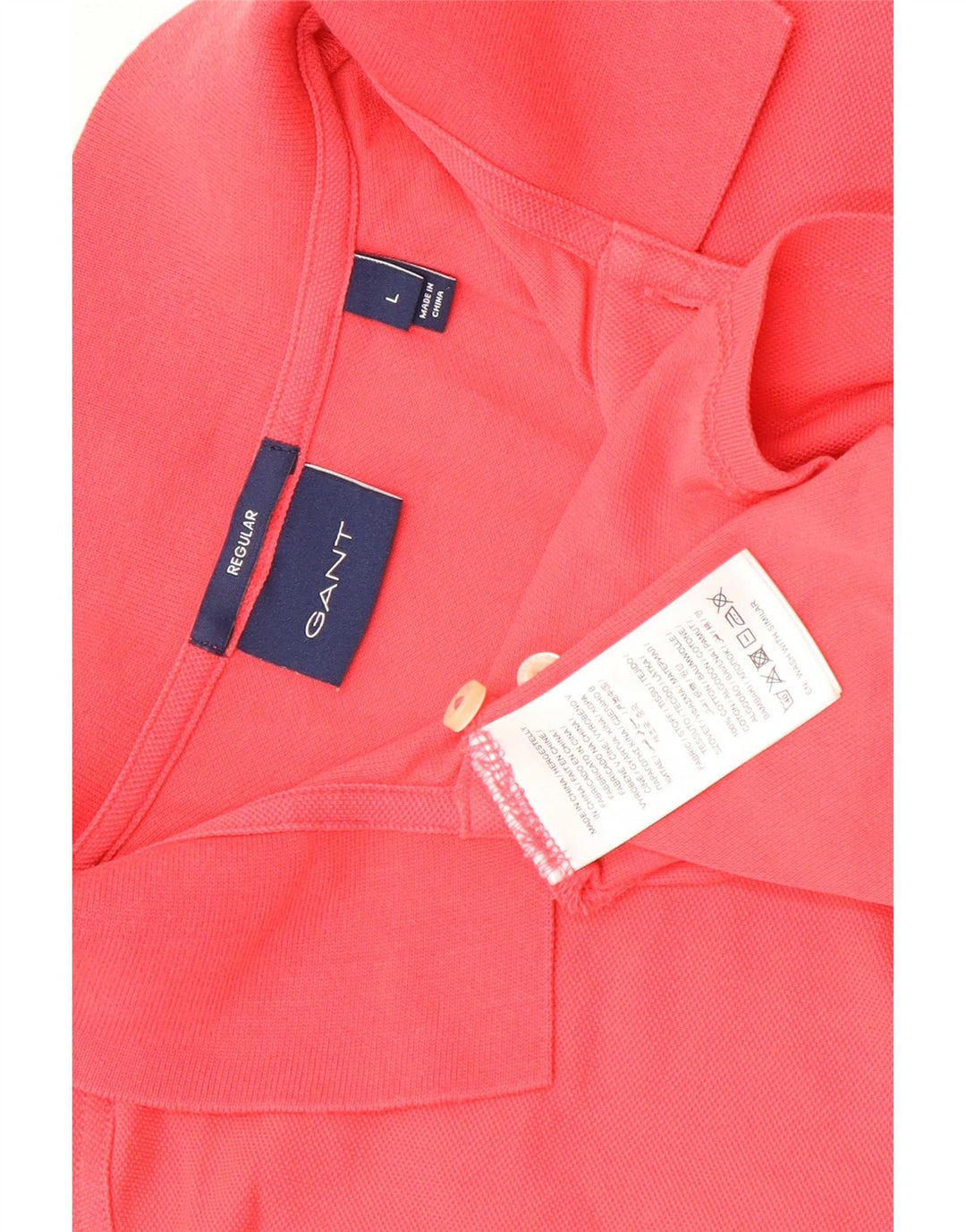 Gant Polo Regular Homme Large Rouge Coton