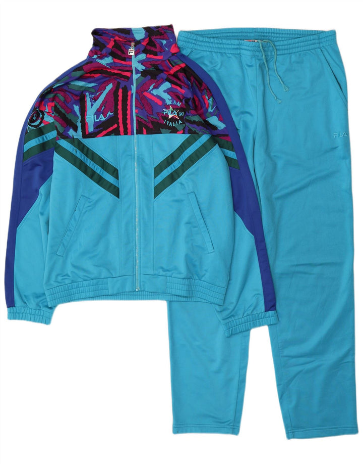 Fila Survêtement Complet Homme Bleu Moyen Polyester Colorblock