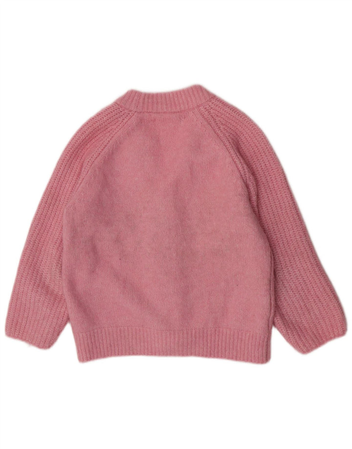 vintage Femme Cardigan Pull UK 14 Rose Moyen