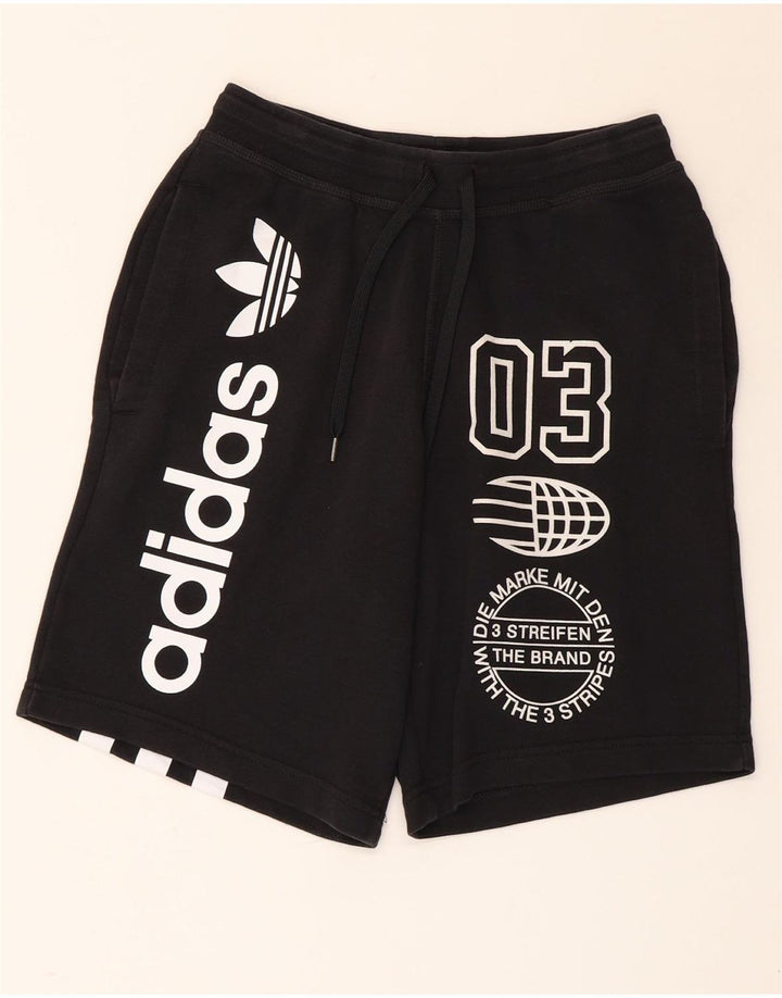 ADIDAS Short de sport graphique pour hommes petit coton noir