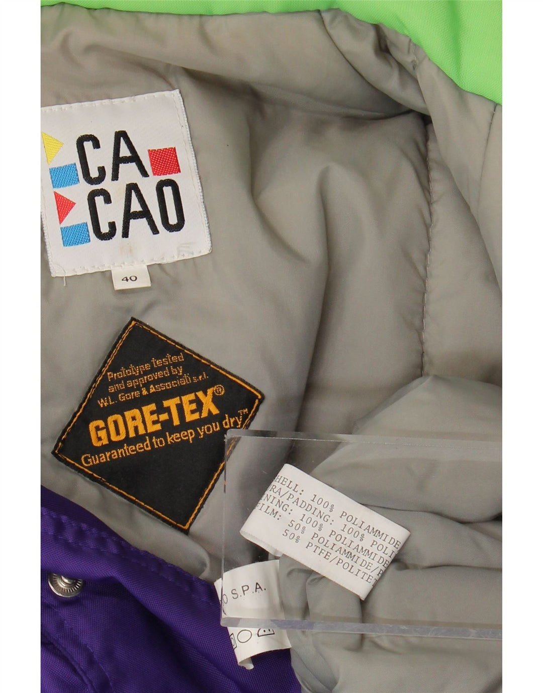 Cacao Veste de ski pour homme US 40 Large Violet Polyamide