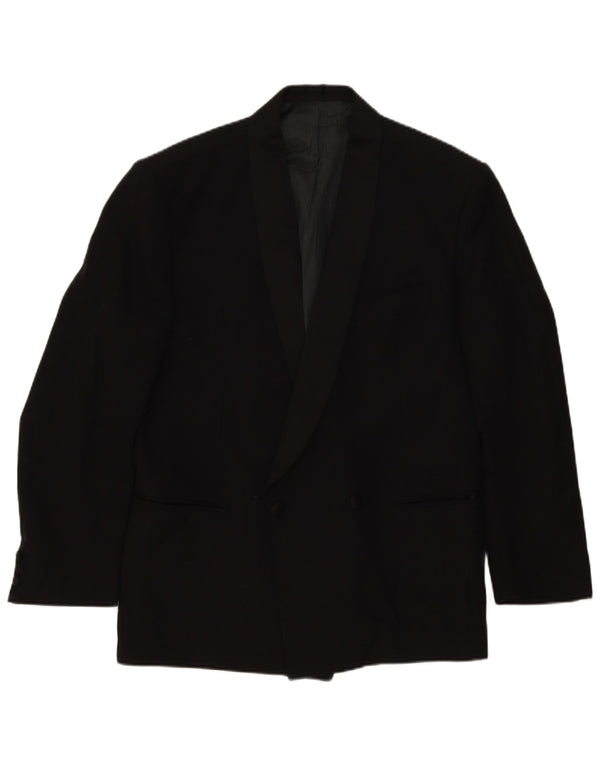 Lebole Veste Blazer Croisée Homme IT 52 XL Laine Vierge Noire