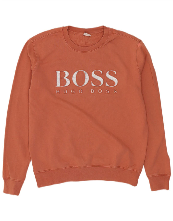 Hugo Boss Sweat-shirt graphique pour femme UK 12 Orange moyen