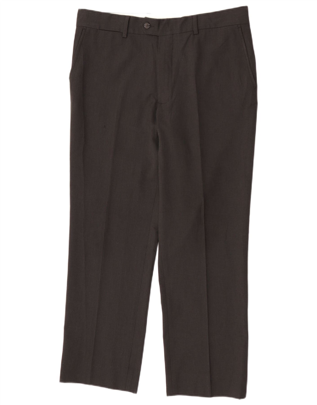 Zara Pantalon de costume droit pour homme EU 44 Large W34 L27 Noir Polyester