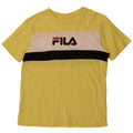 Fila T-Shirt Graphique Homme Jaune Moyen Coton Colorblock