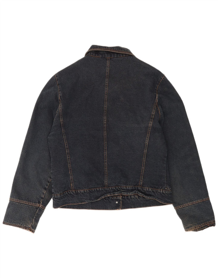 veste en denim femme vintage UK 16 Grand Bleu