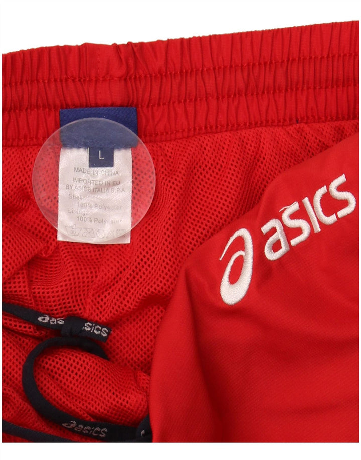 ASICS Pantalon de survêtement pour femme UK 14 Large Rouge Polyester