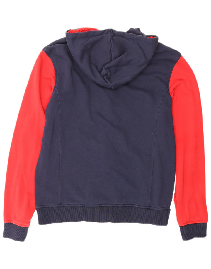 FILA Sweat à capuche zippé pour homme en coton color block bleu marine moyen