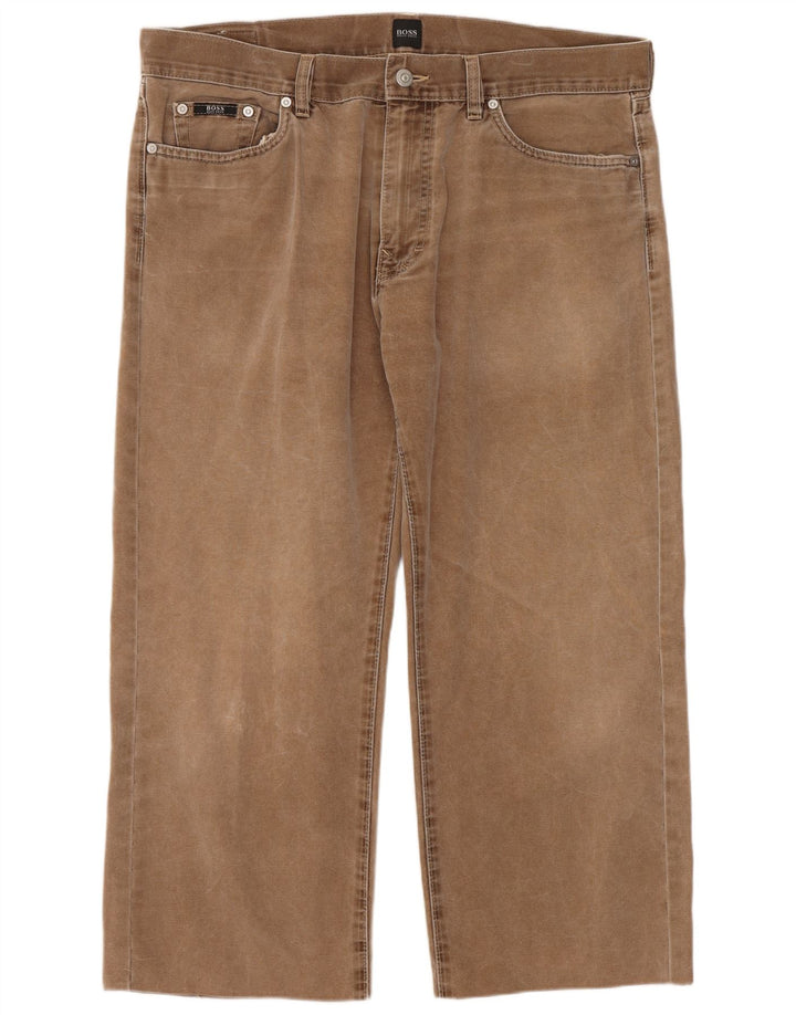 HUGO BOSS Jean court W38 L25 Homme Marron Coton