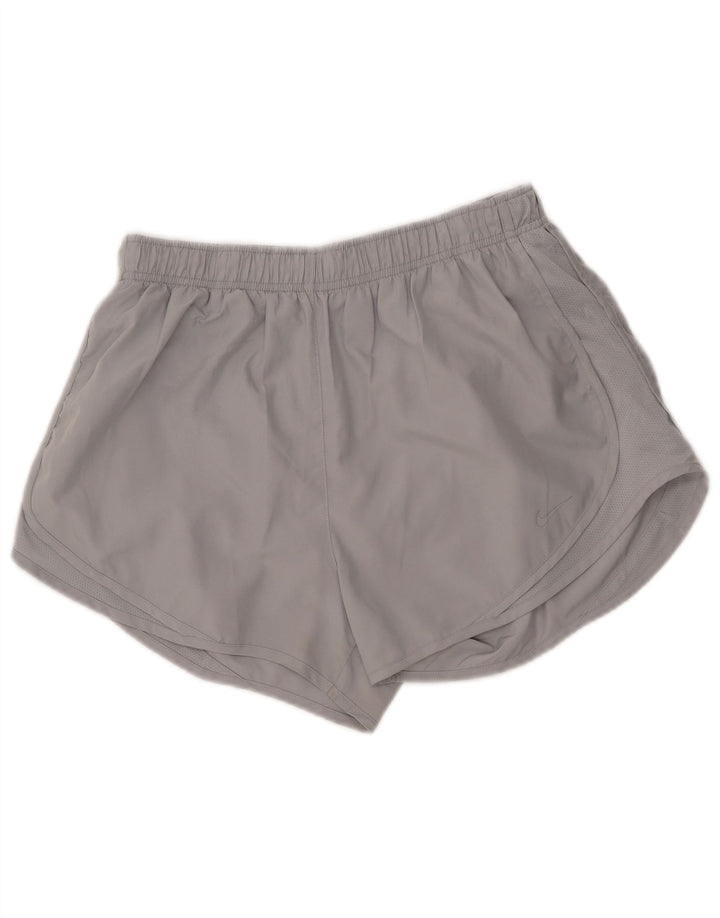 NIKE Short de sport Dri Fit pour femme UK 14 Large Gris