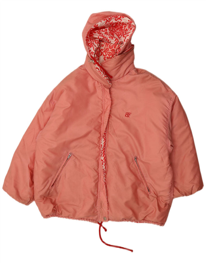 Belfe & Belfe Veste réversible surdimensionnée pour femme IT 44 Rose moyen floral