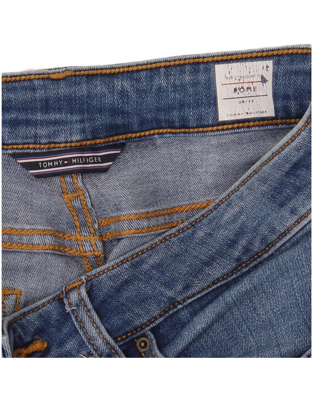 Tommy Hilfiger Jean Droit Rome Femme W30 L32 Bleu