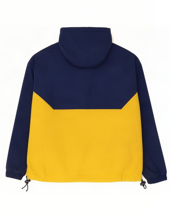 Gap Veste Anorak à capuche pour homme UK 40 Large Bleu Colorblock Nylon