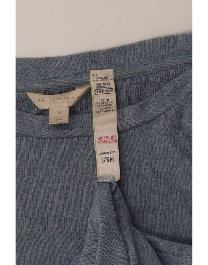 MARKS & SPENCER Pull surdimensionné à col bateau pour femme UK 10 Petit Bleu
