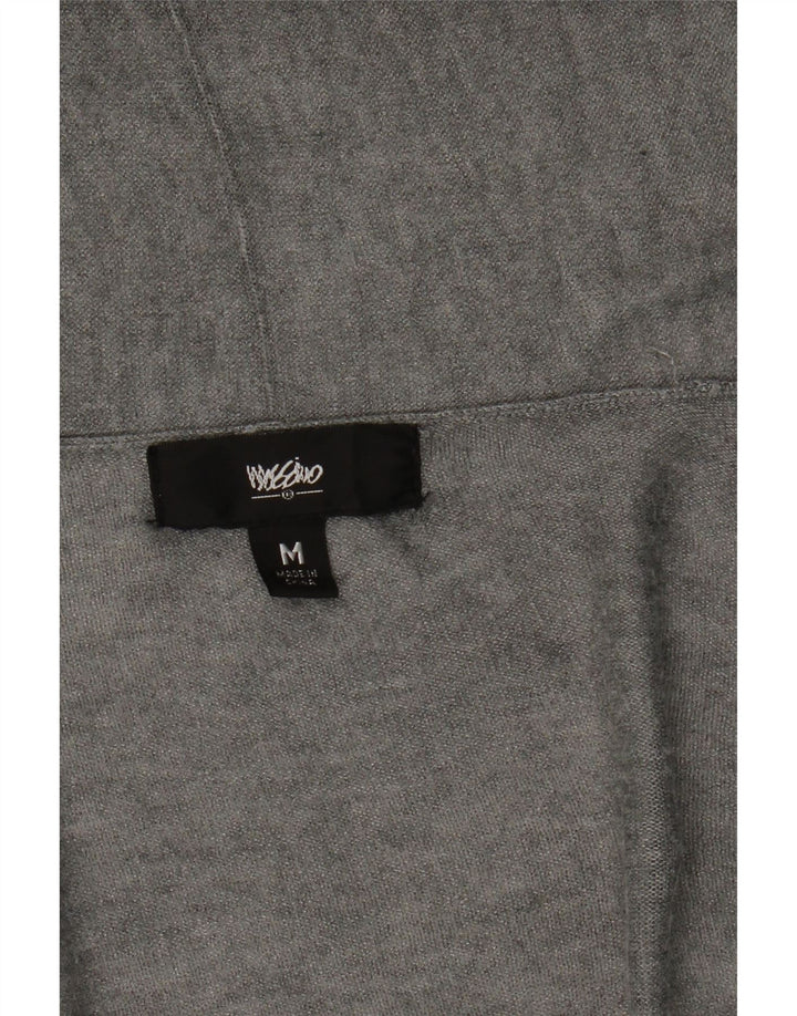MOSSIMO Womens Longline Open Cardigan Sweater UK 12 Medium Grey Rayon Vintage Mossimo and Second-Hand Mossimo from Messina Hembry 