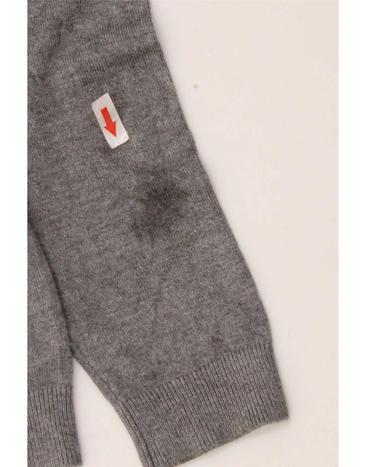 Zara Pull Col Roulé Homme Gris Moyen Viscose