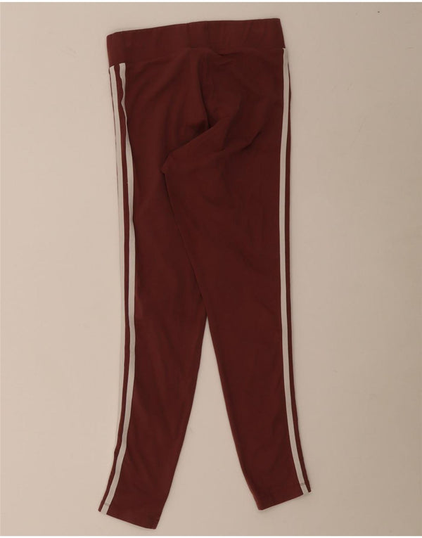 Adidas Leggings Femme UK 10 Petit Coton Bordeaux