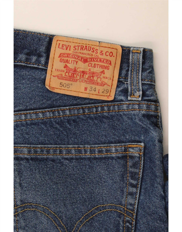 Levi's Jean Droit 505 Regular Fit Homme W34 L29 Bleu Coton