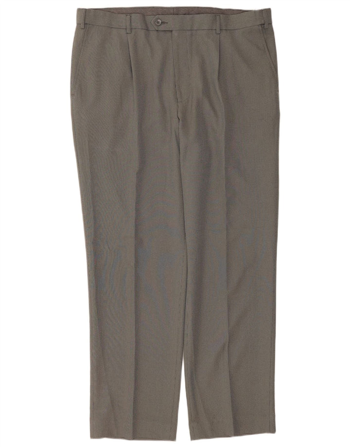 Marks & Spencer Pantalon de costume coupe classique pour homme W38 L31 Gris Polyester
