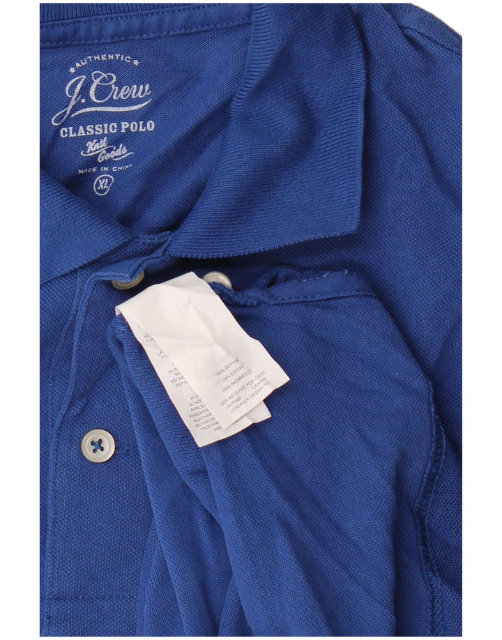 J. CREW Polo à manches longues coupe classique pour homme XL en coton bleu