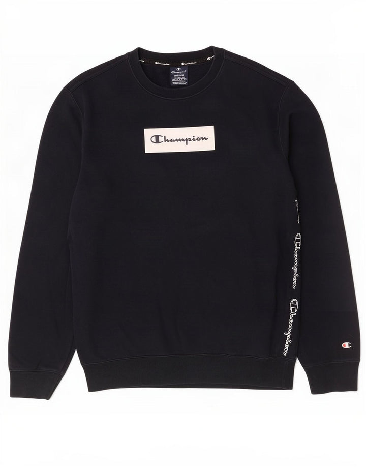 Champion Sweat-Shirt Graphique Homme Bleu Marine Moyen Coton