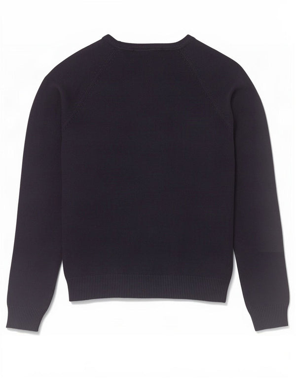 Zara Pull col V pour femme UK 12 Bleu marine moyen